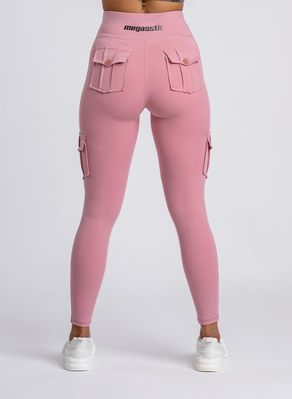 Megasstic Cargo Pink leggings from behind